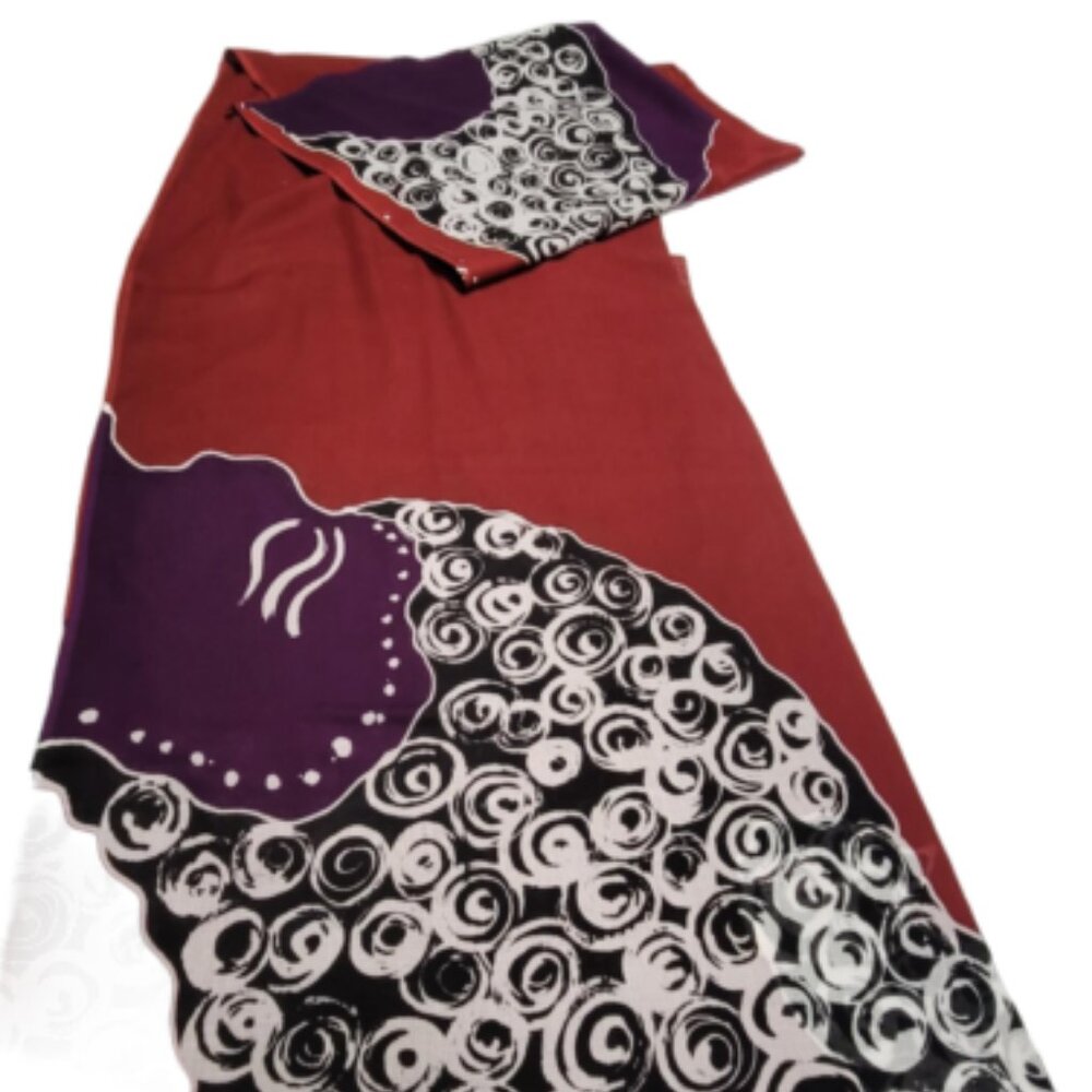 Cover Up Handpainted Cotton Batik Coverups Strapless Dress Wrapskirt Home Accent